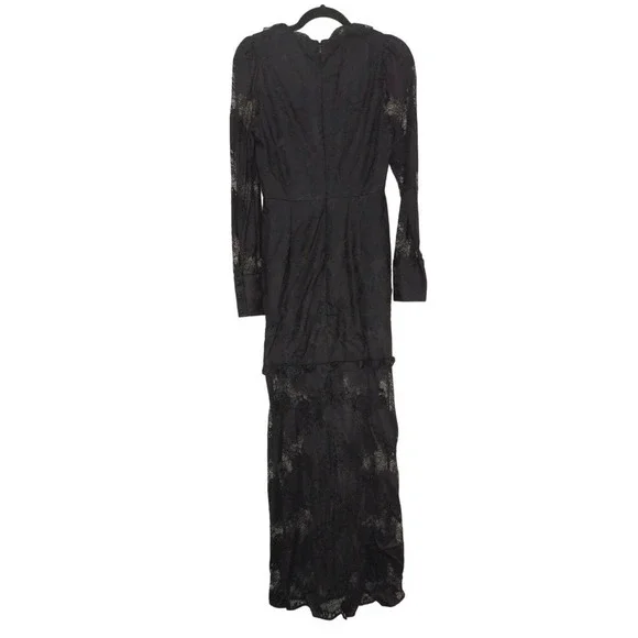 Revolve x ALEXIS‎ Lucasta Lace-Detailed Deep V Maxi Dress Small Whimsical Goth